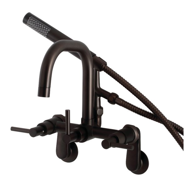 Aqua Vintage AE8455DL Wall Mount Clawfoot Tub Faucet, Oil Rubbed Bronze AE8455DL